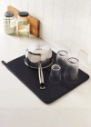 Siyah Renkli Ekstra Emici Bulaşık Kurutma Matı & Mutfak Tezgah Üstü Örtüsü (45x34 cm)