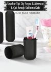 Siyah Seyahat Tipi Diş Fırçası & Aksesuar Kutusu & Çok Amaçlı Saklama Kabı