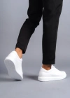 SLW151 Boost Bağcıklı Cilt Erkek Günlük Sneaker Ayakkabı CBT - Beyaz