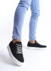 SLW152 Cool Bağcıklı Süet Erkek Günlük Spor Klasik Ayakkabı SBT - Siyah