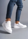 SLW155 Warrior Bağcıklı ve Fermuarlı Cilt Erkek Günlük Sneaker Ayakkabı CBT - Beyaz