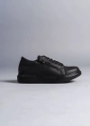 SLW155 Warrior Bağcıklı ve Fermuarlı Cilt Erkek Günlük Sneaker Ayakkabı CST - Siyah