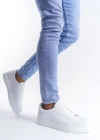 SLW165 Elite Bağcıklı Cilt Erkek Günlük Sneaker Ayakkabı CBT - Beyaz