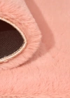 Tavşan Poly Peluş Halı - Rose -Yüksek Kalite-Ekstra Yumuşak - Kaymaz Özel Tabanlı - Özel Ölçü