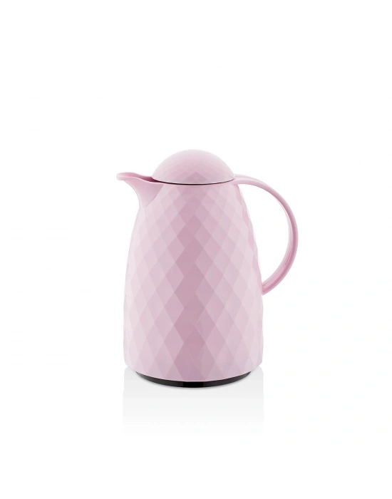 1 Lt Akrilik Soft Pembe Çay Termosu 12 Saat Sıcak 24 Saat Soğuk