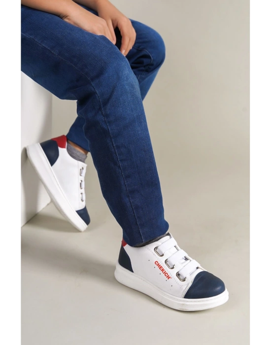 1007 - Montana Çocuk Ayakkabı Lacivert-Beyaz-Kırmızı