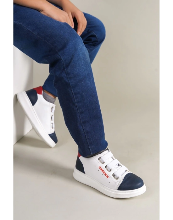 1007 Montana Çocuk Ayakkabı Lacivert-beyaz-kırmızı Çocuk Spor Ayakkabı