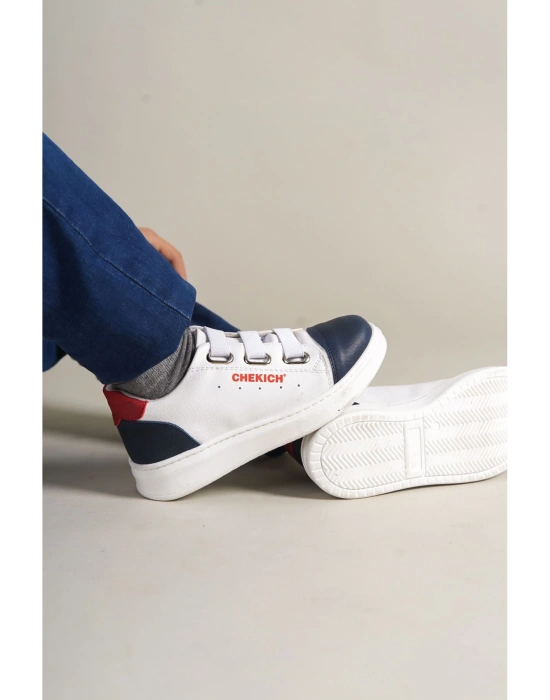 1007 - Montana Çocuk Ayakkabı Lacivert-Beyaz-Kırmızı