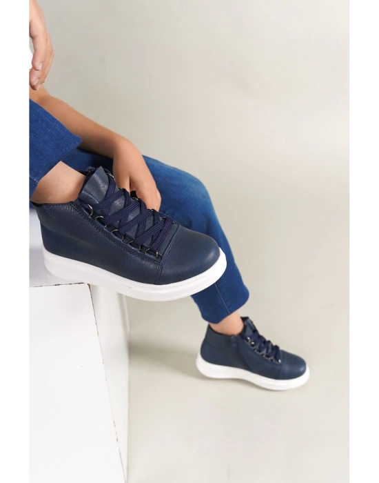 1012 Roma Çocuk Ayakkabı Lacivert Çocuk Bot