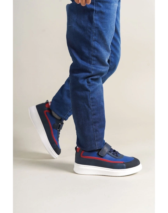 1015 - Star-X Çocuk Ayakkabı Lacivert Mavi Kırmızı