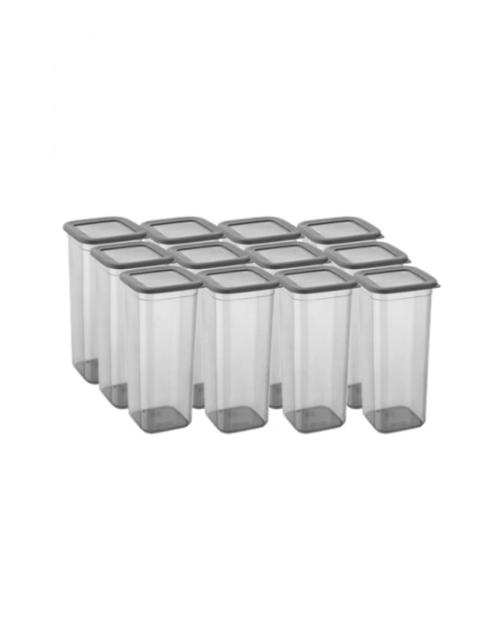 12li Kavanoz Seti & Saklama Kabı & Erzak Kabı 12x1900 Ml (20 Lı Etiket Hediyeli)