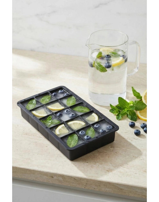 15 Hazneli Silikon Buz Kalıbı & Çok Amaçlı Buzluk Ve Dondurucu Organizeri 12x19 cm