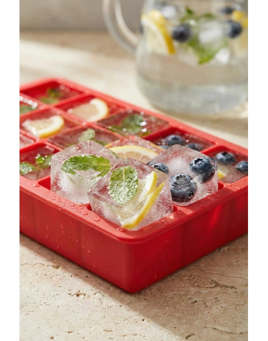 15 Hazneli Silikon Buz Kalıbı & Çok Amaçlı Buzluk Ve Dondurucu Organizeri 12x19 cm
