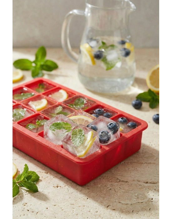 15 Hazneli Silikon Buz Kalıbı & Çok Amaçlı Buzluk Ve Dondurucu Organizeri 12x19 cm