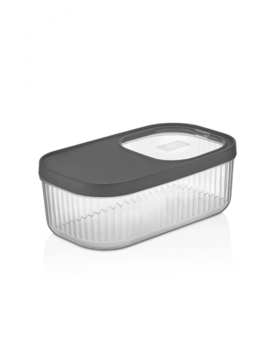 2Li 5 LT Multibox Füme Kayar Kapaklı Saklama Kabı & Erzak Kabı & Toz Ve Tablet Deterjan Kutusu