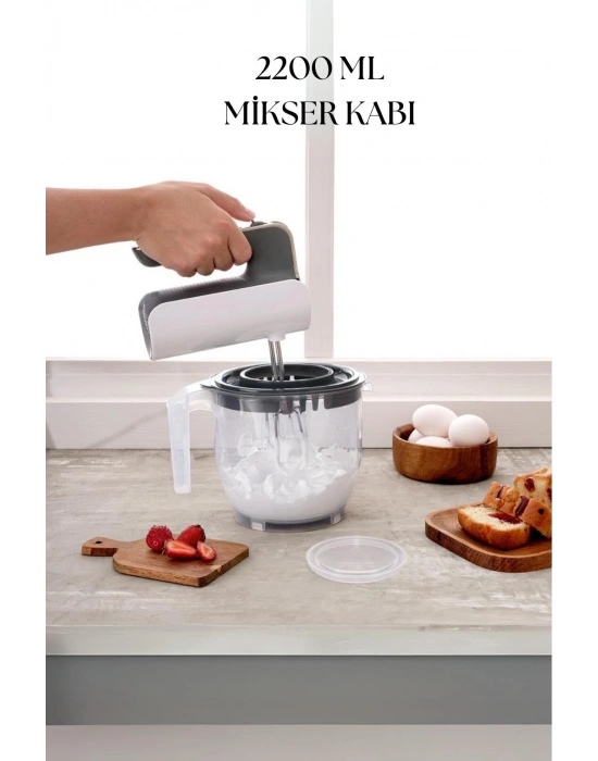 2200 Ml Mikser Kabı Füme & Ölçü Kabı & Saklama Kabı-DNY0025