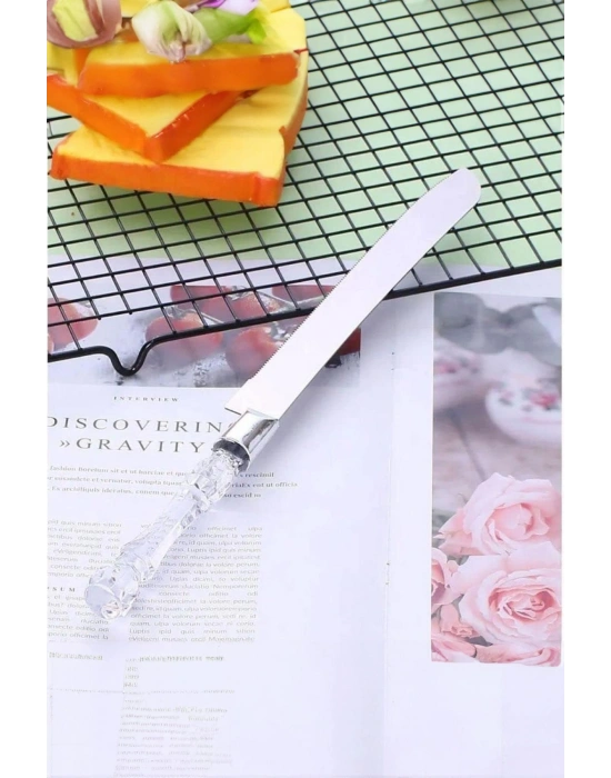 2’li Paslanmaz Çelik Pasta Servis Seti Spatula Bıçak Seti