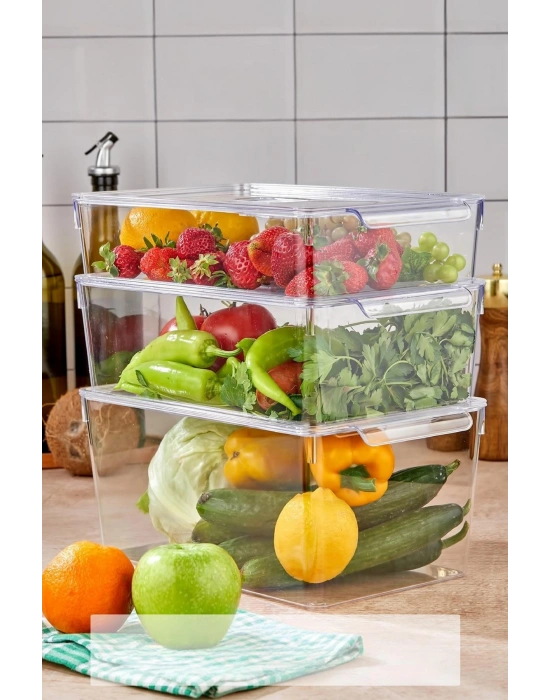 3 Lü Buzdolabı Organizeri MIX Set (3 lt + 4,5 lt + 6 lt)