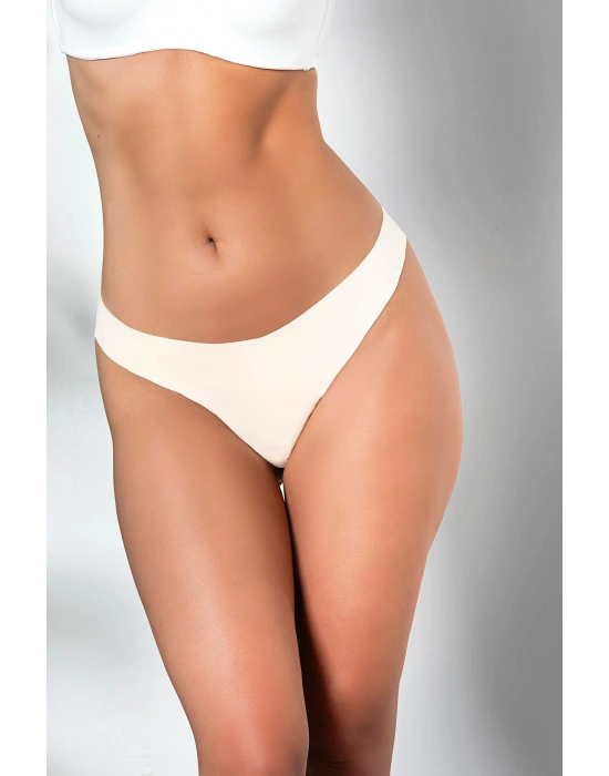 3LÜ PAKET DİKİŞSİZ, İZ YAPMAZ, LAZER KESİM, STRİNG KÜLOT EKRU (MGP21262)