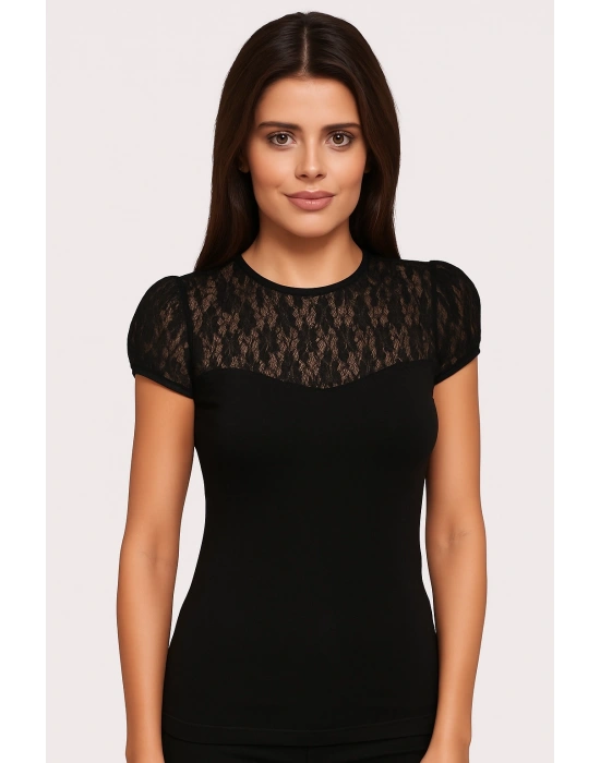 8017 BAYAN BİSİKLET YAKA KISA KOL ELASTANE