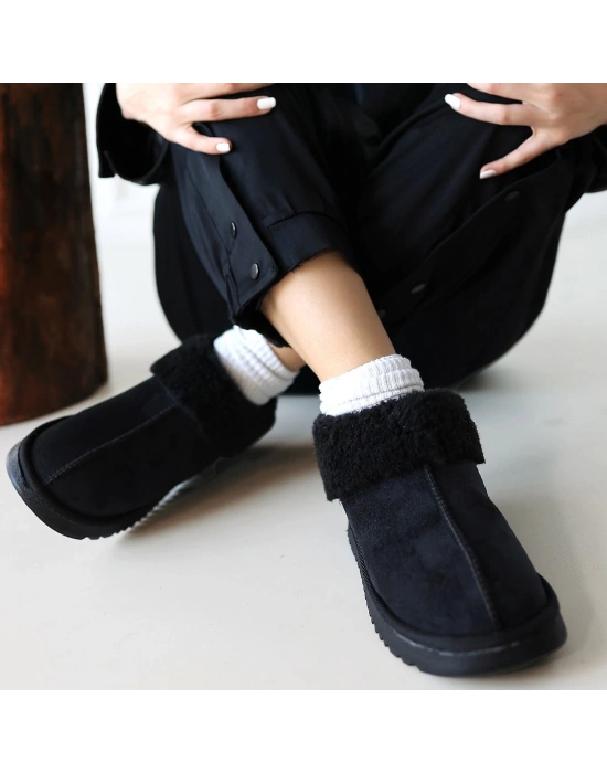 Abby Siyah Süet Kadın Bot