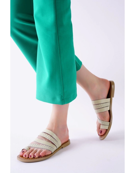 Aboll Bej Cilt Kadın Terlik