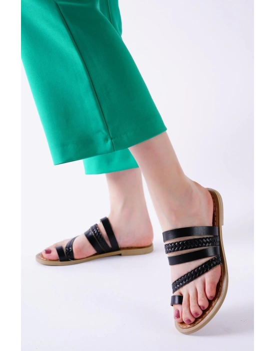 Aboll Siyah Cilt Kadın Terlik