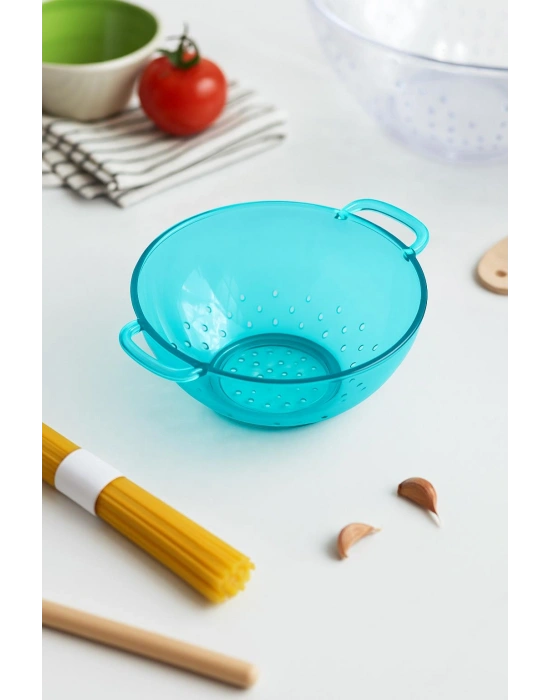 Akrilik Aquamarin Mini Pirinç Süzgeçi & Bakliyat Süzgeçi (3 SU BARDAĞI ÖLÇÜLÜ)