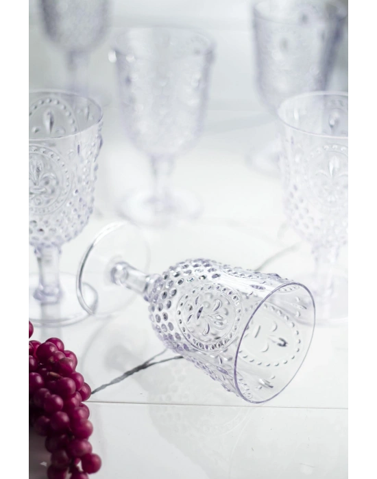 Akrilik Şeffaf Tekli Kadeh & Su Meşrubat Kahve Yanı Bardağı 450 ml ( Cam Değildir )