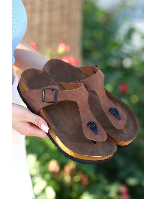 Aksar Taba Nubuk Parmak Arası Kadın Terlik