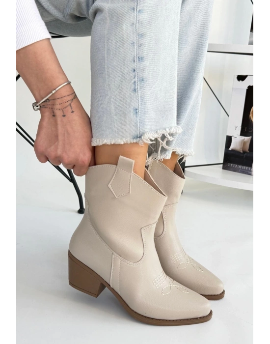 Akver Bej Cilt Topuklu Kadın Bot