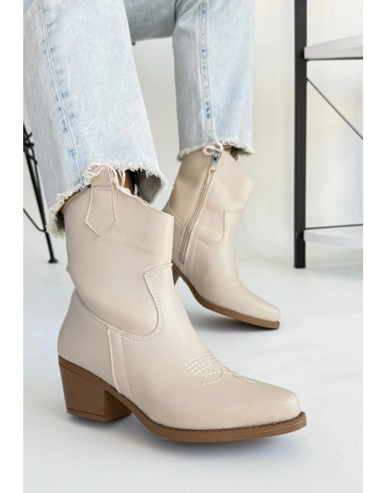 Akver Bej Cilt Topuklu Kadın Bot