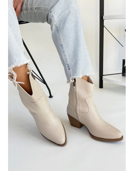 Akver Bej Cilt Topuklu Kadın Bot
