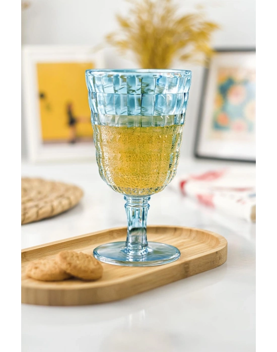 Allegra Aquamarin Kadeh Bardak - 450 ml Tekli Akrilik Malzeme - Cam Değildir Kırılmaya Dayanıklı