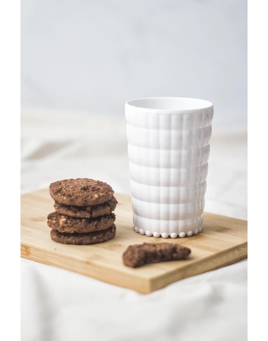 Allegra Beyaz Akrilik Bardak 6lı Set | 400 ml | Kırılmaya Dayanıklı, Cam Değildir | Su, Meşrubat ve Sunum İçin İdeal