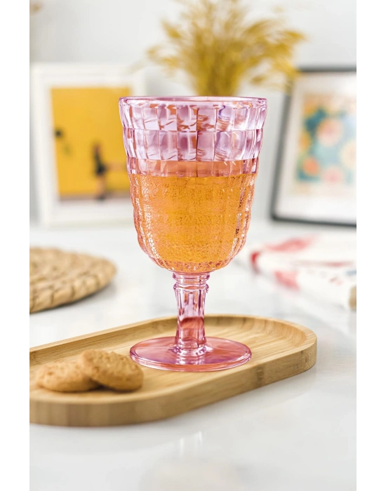 Allegra Mürdüm Kadeh Bardak - 450 ml Tekli Akrilik Malzeme - Cam Değildir Kırılmaya Dayanıklı
