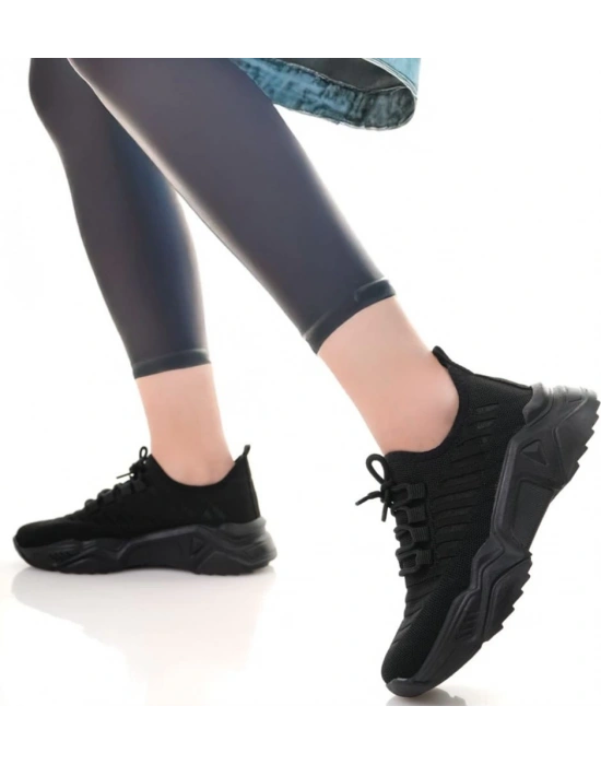 Ante Siyah Triko Bağcıklı Spor Ayakkabı