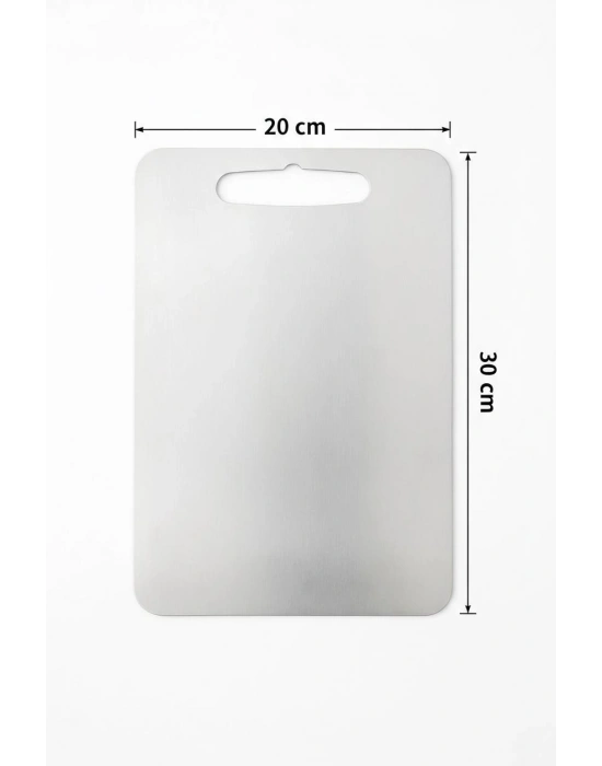 Antibakteriyel Küf Önleyici Paslanmaz Çelik Kesme Matı 20x30 cm
