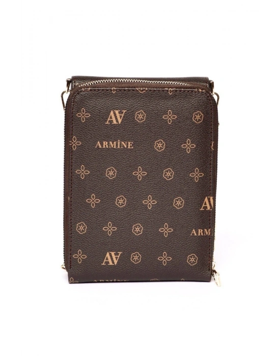 Armine 266 bayan çanta Kahve baskılı KDNOMZ0000024