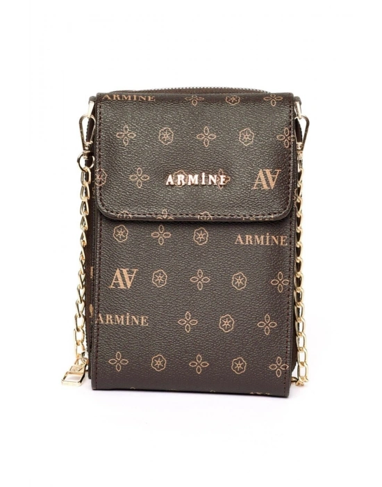 Armine 266 bayan çanta Kahve baskılı KDNOMZ0000024