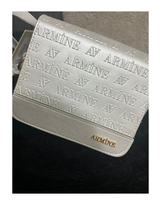 Armine 331 Beyaz Lazer Kadın Omuz Çantası