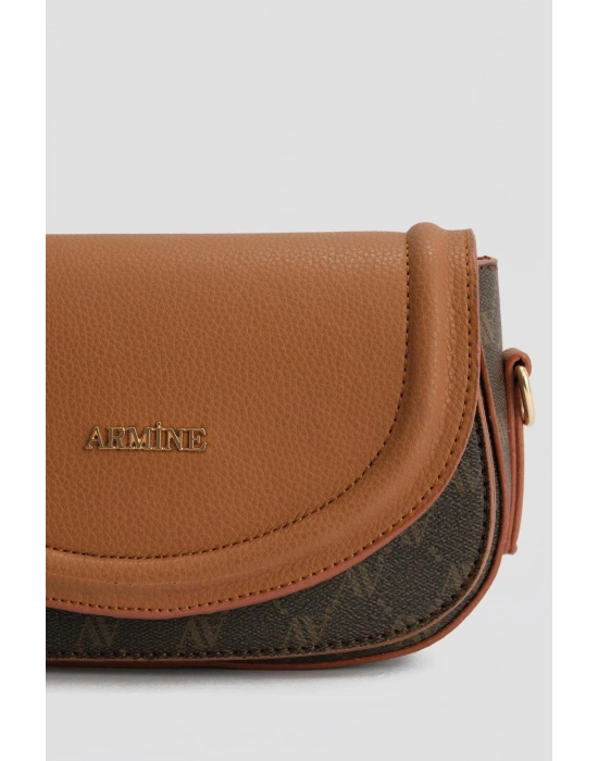 Armine 385 Kahve Noktalı Askılı Omuz Çanta