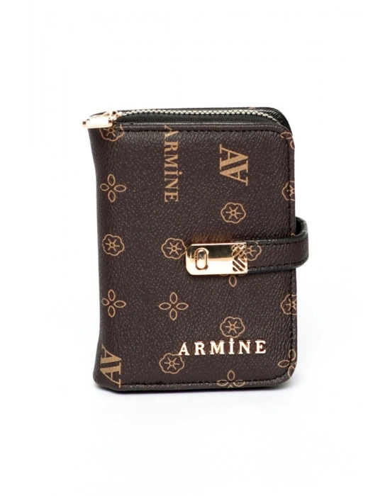 Armine C01 Kahverengi Baskılı Cüzdan