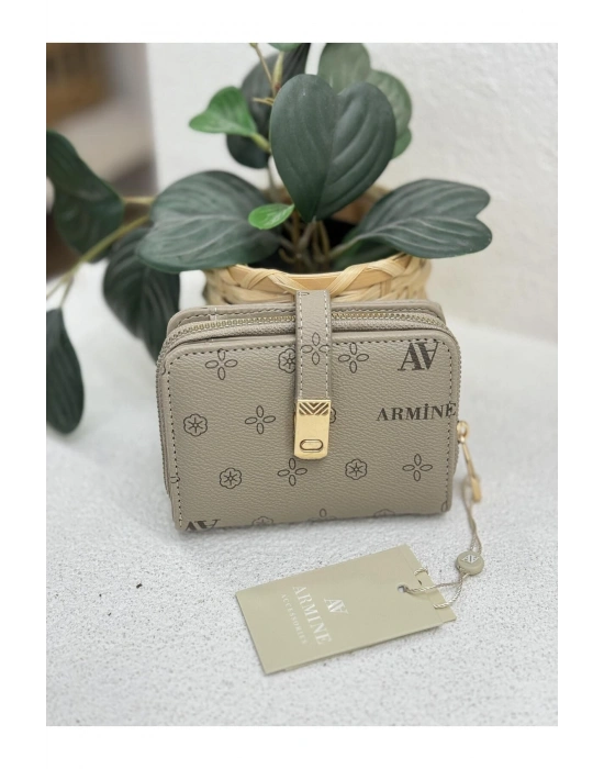 Armine C01 Vizon Baskılı Kadın Cüzdan