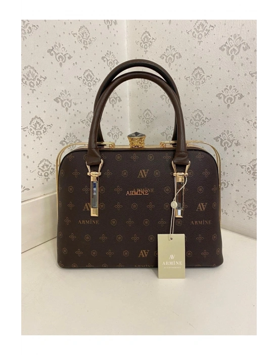 Armine Çanta 339 Kahve Baskılı 339