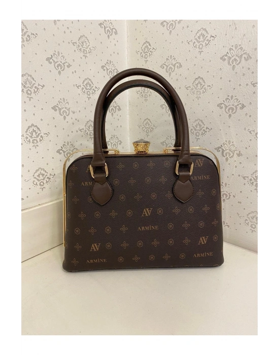 Armine Çanta 339 Kahve Baskılı 339