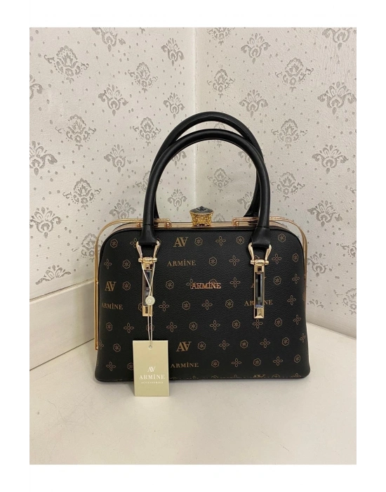 Armine Çanta 339 Siyah Baskılı 339