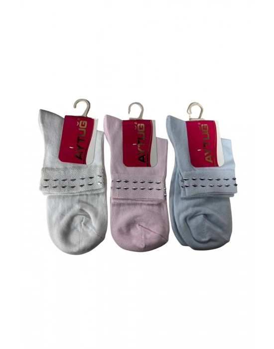Aytuğ Taşlı Bayan Soket Çorabı 3 ADET 30319