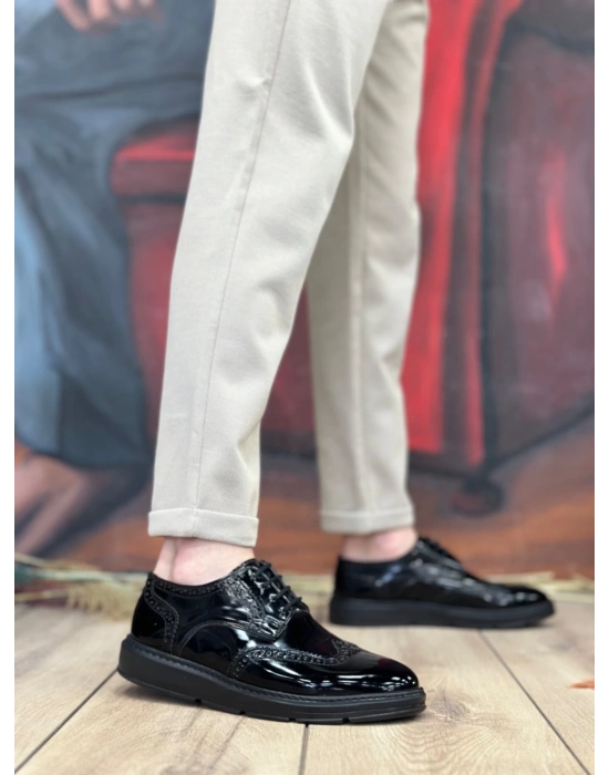 Ba0003 Bağcıklı Klasik Siyah Taban Rugan Yüksek Taban Casual Erkek Ayakkabı Erkek Klasik Ayakkabı