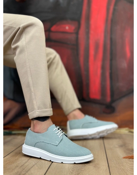 Ba0003 Bağcıklı Klasik Spor Keten Turkuaz Yüksek Taban Casual Erkek Ayakkabı Erkek Klasik Ayakkabı